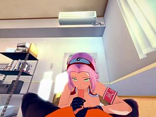 Koikatsu Sakura from Naruto has sex in anime uncensored by thereal3dstories 😏