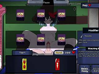 Girl gets pussy wet at rave in hentai sex game part 6