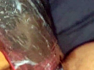 Wife Intensely Rides Huge Dildo Toy