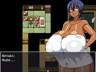 tanned girl natsuki hentai game ep 2 pervy carpenter wants to massage this massive boobs