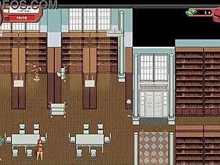 flashing monster cock to nerdy girl in library