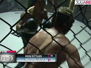 beautiful ebony babe fucks hard after winning that cage fight