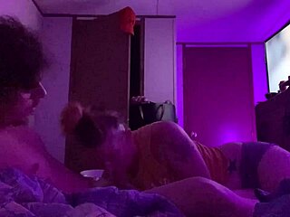 homemade blowjob from babygirl in couple's intimate moment