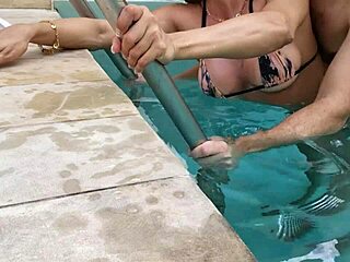 Pool sex with annoying client on New Year's