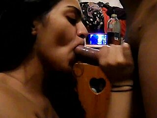 Indian Girl Blows Cock Cum On Tits!