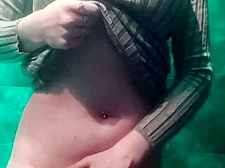 Slutty Minx Pisses and Fingers Pussy in Club Toilet