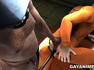 a chubby black cop fucks the prisoner hard