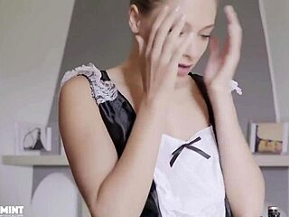 thieving maid intensely masturbates on camera