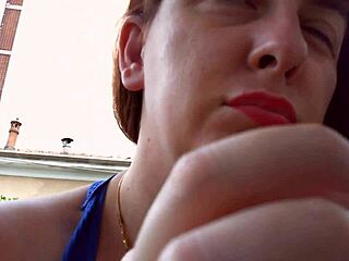 i rich mommy tried on earrings in the garden for ear fetish lovers