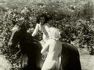 Vintage beauty enjoys outdoor antique adventure