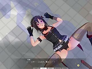 In this 3D game, the maid endures sadistic pleasures