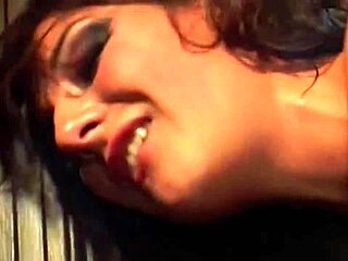 Tattooed brunette in black stockings gets intensely smashed by a big cock in the garage