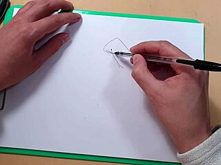 Two Beautiful Sexy Girls! Quick Ballpoint Pen Sketch Captures Cute Latina Handjob And Anal!