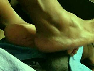 Wife Gives Intense Footjob To Husband!