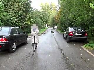 Sexy Milf In See-Through Nylon Walk?