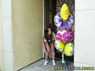 Pornstar takes huge cumshot on nipples in high definition.