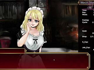 Секси котка момиче на диван