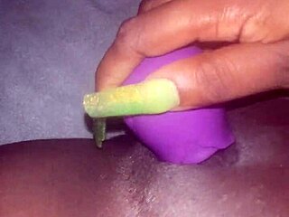 Playing with my favorite rose vibrator on big tits and squirting pussy