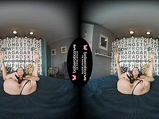 Brunette Macy Ssen Gently Masturbates With Vibrator In VR Solo