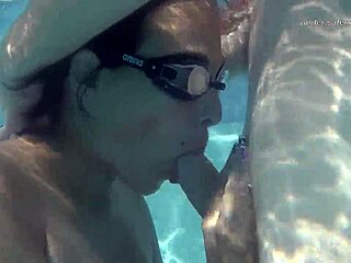 Candy Lovers Dive into Wild Underwater Sex by Pool