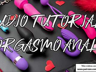 Shemale ladyboy guides you to anal orgasm with JOI tutorial