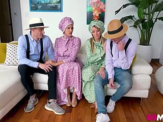 Amish Stepmoms Penny Barber And Pristine Edge Swap Dicks