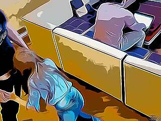 Joven esposa caliente engaña a su marido trabajando en laptop ntr cartoon hentai