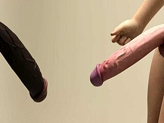 Big White Dick Meets Huge Black Cock Action