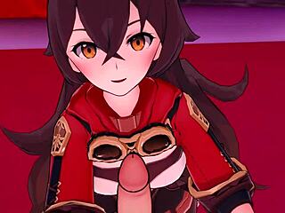 Amber enjoys footjob fun with cum