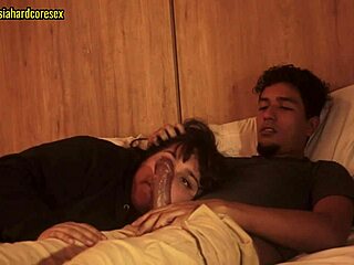 my stepsister sucks my dick after watching a movie, almost caught