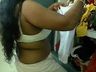 Aparna models petticoat and panties in amateur video