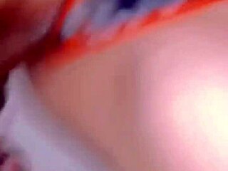 slut lifts leg for close-up creampie dinner 😜