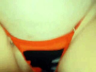 slut lifts leg for close-up creampie dinner 😜