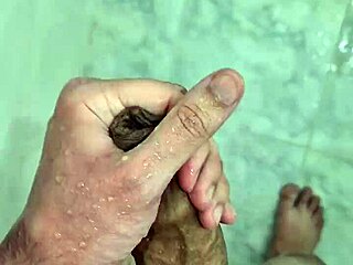 jerking off in the shower