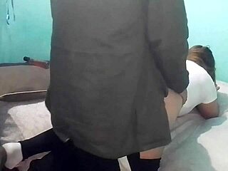 LATINA MILF BENT OVER FOR DOGGYSTYLE FUCKING ON COLD DAY