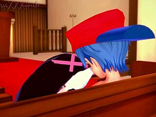 Sarvente and boyfriend share intimate moment in church hentai