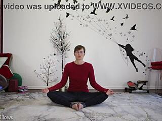 cute european russian milf in yoga lesson