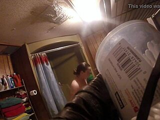 shower time with ronda, getting all wet and showing off her boobs.