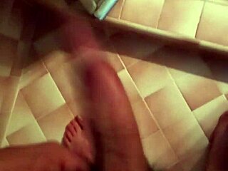 Man Strokes His Large Penis