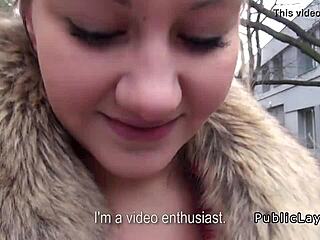 Wow, Euro Amateur Sucks and Bangs Hard in Public Spot!