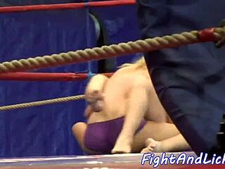 i busty wrestling babe seducing lesbos pussy with catfight