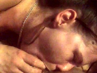 sloppy deepthroat hints at intense face fucking and cum.