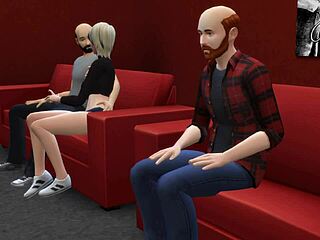 Schüchterne Ehefrau wird im Kino zu Spielchen mit Fremden überredet