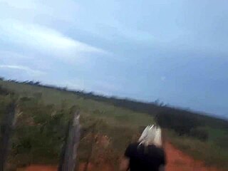 fucked the blonde with my big cock right on the road in public 😈