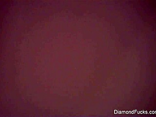 Diamond kitty gets naughty in the shower, bathing and masturbating her big tits and ass