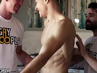 Jayden's Thick Cock In Early Morning Threesome With Friends