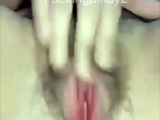 Horny pinay babe fingers her wet pussy and reaches orgasm.