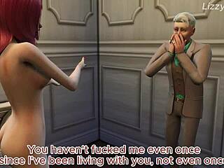 Sugarbaby gets big dick christmas blowjob in sims 4