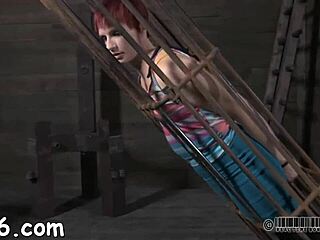 Hung up playgirl gets punished in garage