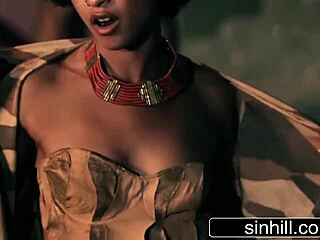 Pharaoh and Stunning African Princess Skin Diamond Engage in Sensual Hardcore Sex